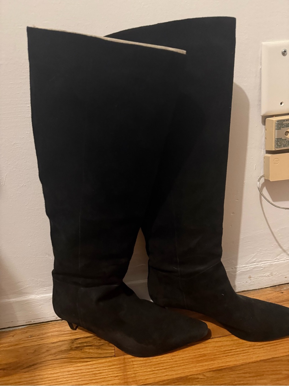 JCrew Black Suede Knee-High Women's Boots